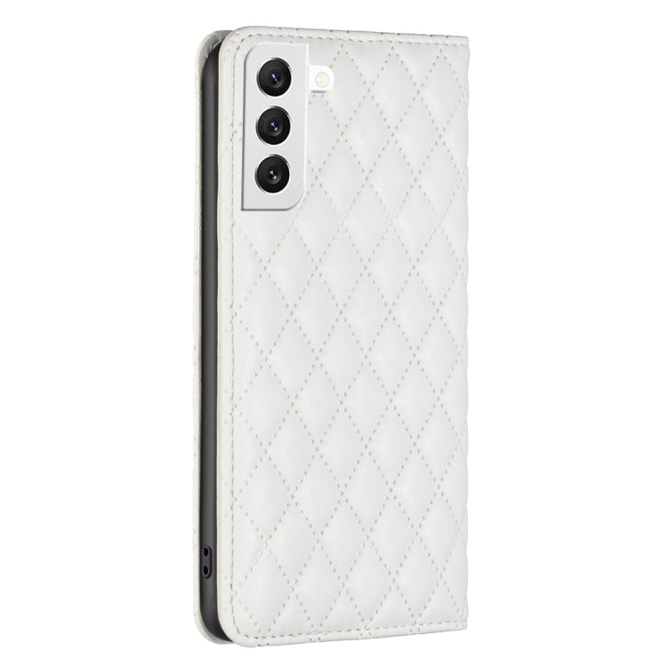 For Samsung Galaxy S22 5G Diamond Lattice Magnetic Leather Flip Phone Case