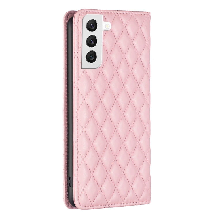 For Samsung Galaxy S22 5G Diamond Lattice Magnetic Leather Flip Phone Case