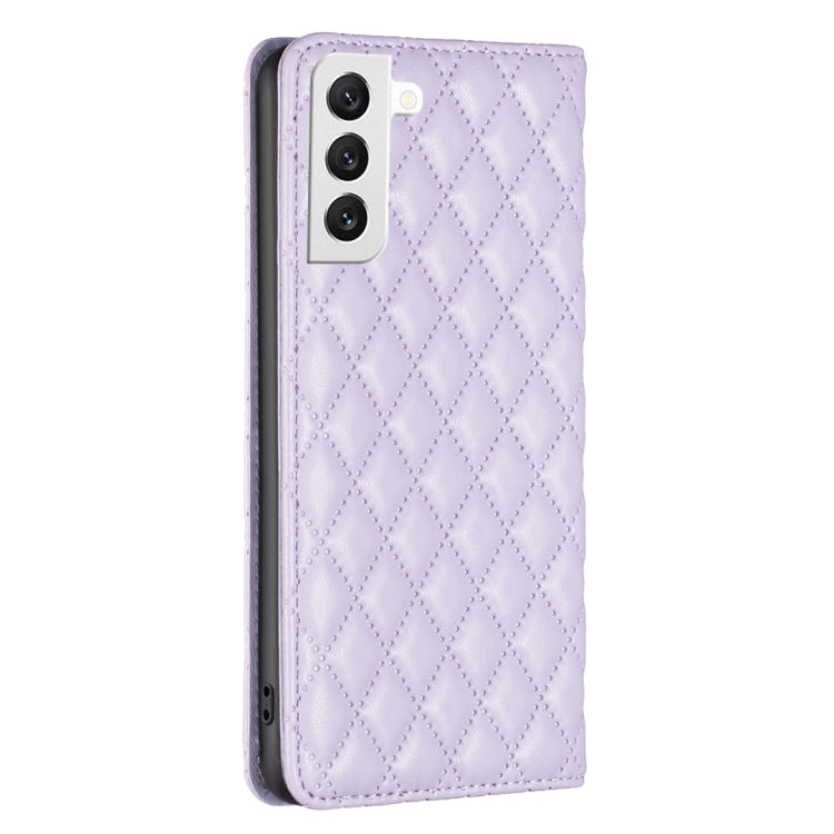 For Samsung Galaxy S22 5G Diamond Lattice Magnetic Leather Flip Phone Case