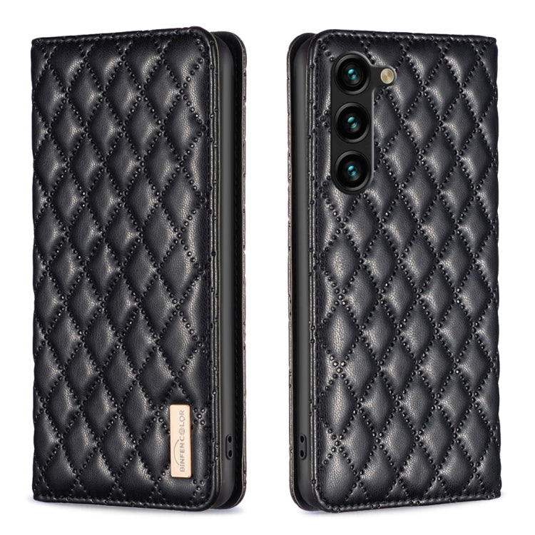 For Samsung Galaxy S23+ 5G Diamond Lattice Magnetic Leather Flip Phone Case