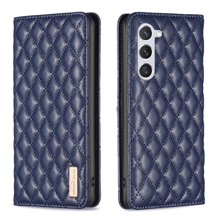 For Samsung Galaxy S23 5G Diamond Lattice Magnetic Leather Flip Phone Case