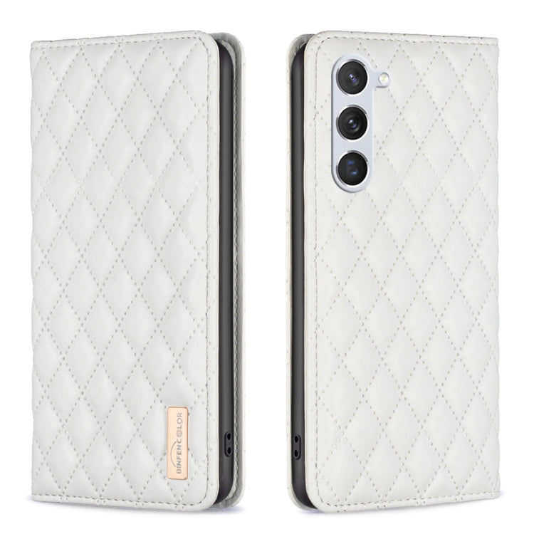 For Samsung Galaxy S23 5G Diamond Lattice Magnetic Leather Flip Phone Case