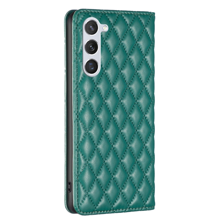 For Samsung Galaxy S23 5G Diamond Lattice Magnetic Leather Flip Phone Case