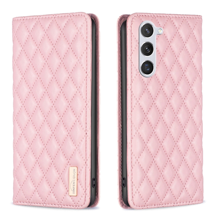 For Samsung Galaxy S23 5G Diamond Lattice Magnetic Leather Flip Phone Case