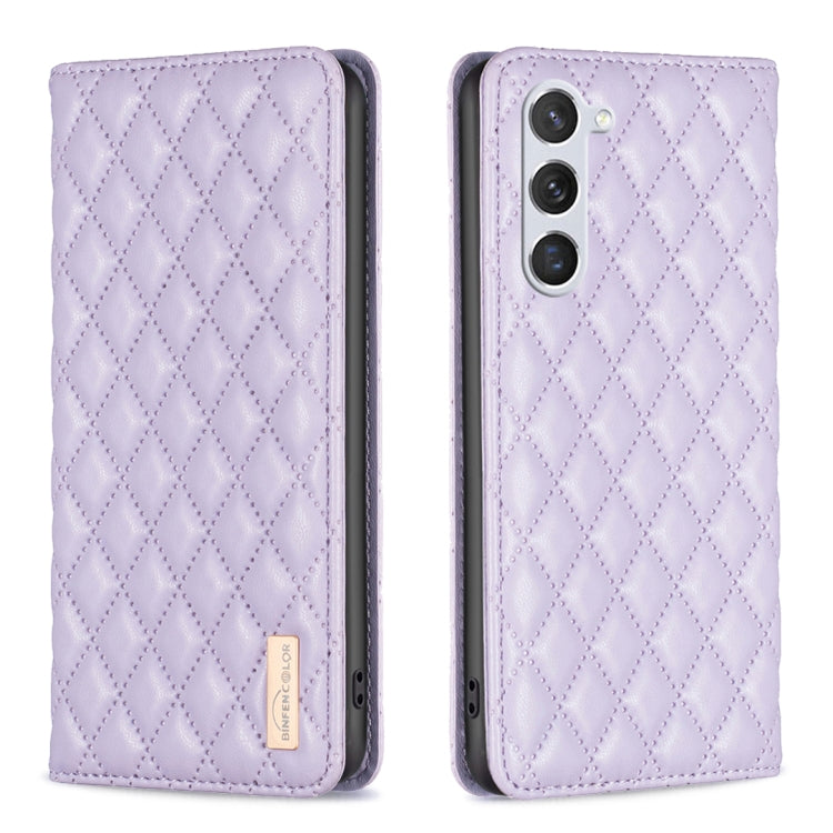 For Samsung Galaxy S23 5G Diamond Lattice Magnetic Leather Flip Phone Case