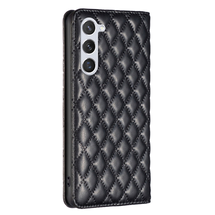 For Samsung Galaxy S23 5G Diamond Lattice Magnetic Leather Flip Phone Case