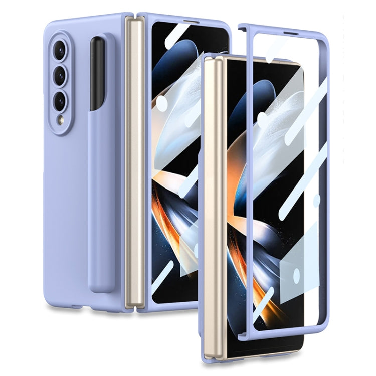 For Samsung Galaxy Z Fold4 5G GKK Integrated Liquid Silicone Phone Case with Stylus Slot