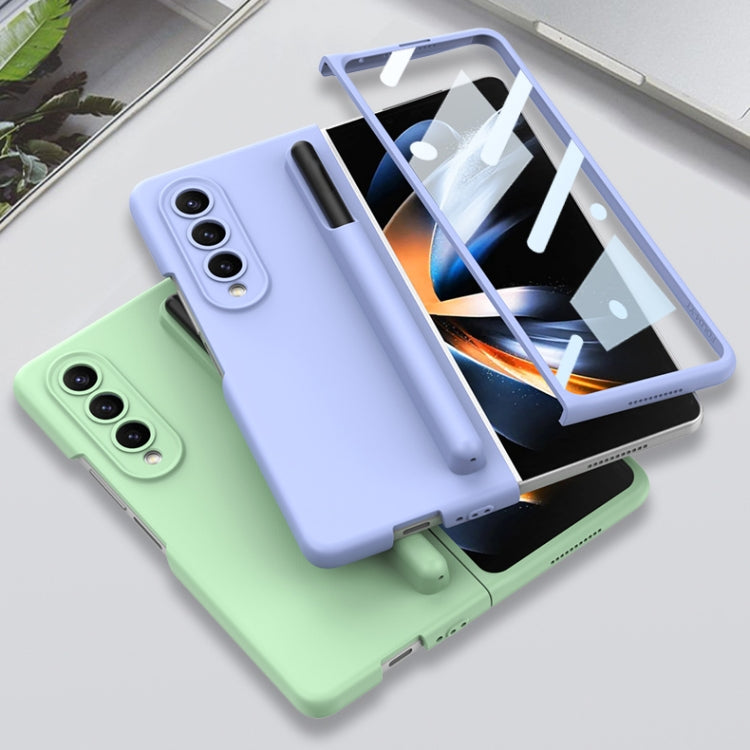 For Samsung Galaxy Z Fold4 5G GKK Integrated Liquid Silicone Phone Case with Stylus Slot