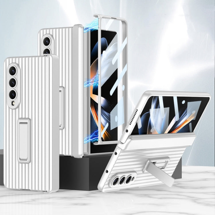 For Samsung Galaxy Z Fold4 5G GKK Vertical Stripe Magnetic Hinge Flip Phone Case