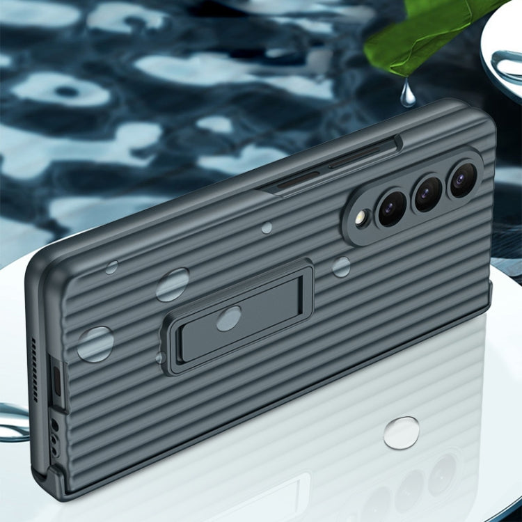For Samsung Galaxy Z Fold4 5G GKK Vertical Stripe Magnetic Hinge Flip Phone Case