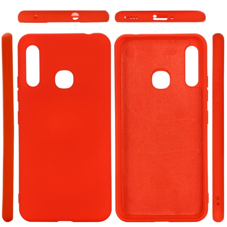 For Motorola Moto E7 Shockproof Solid Color Liquid Silicone Full Coverage Protective Case