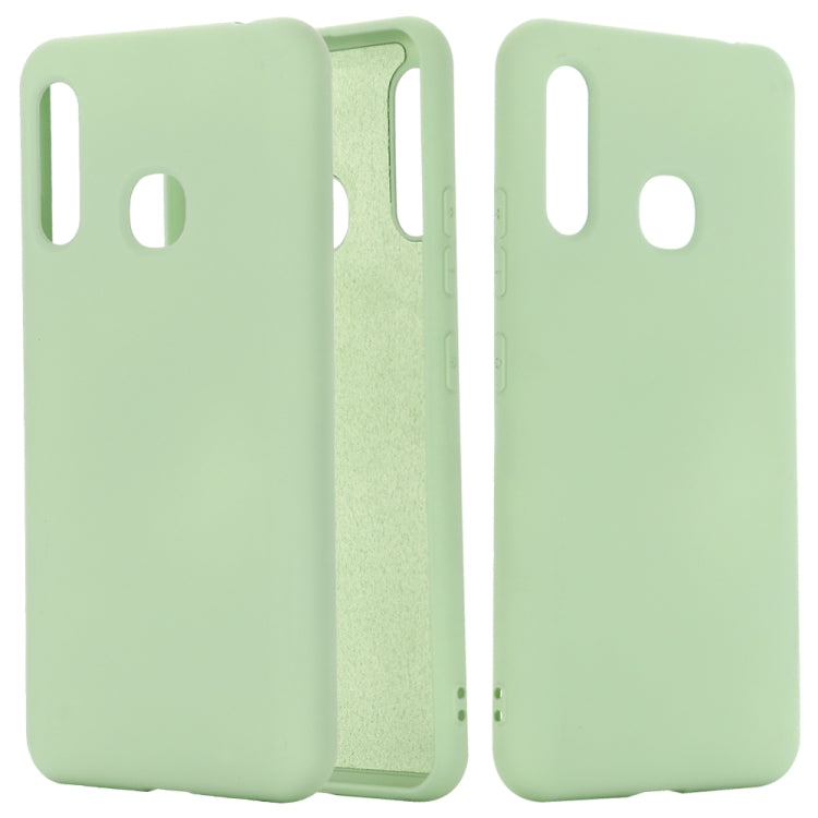 For Motorola Moto E7 Shockproof Solid Color Liquid Silicone Full Coverage Protective Case