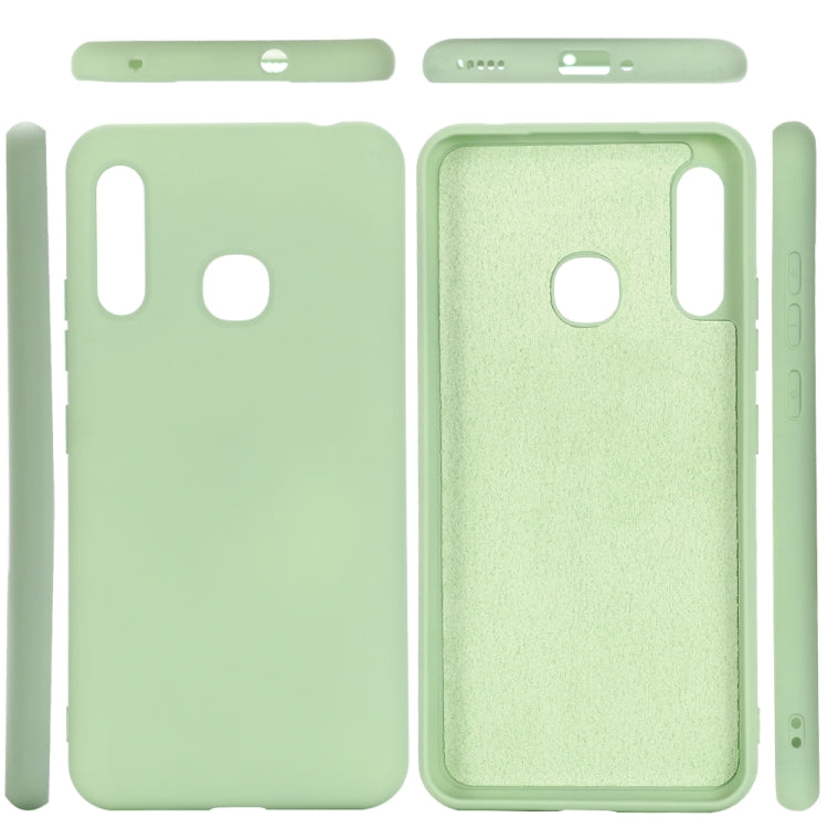 For Motorola Moto E7 Shockproof Solid Color Liquid Silicone Full Coverage Protective Case