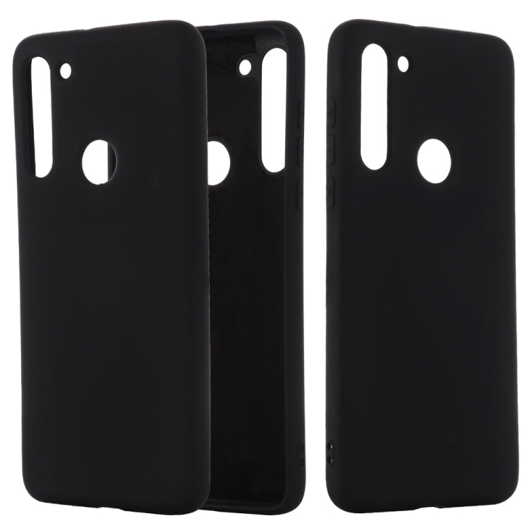 For Motorola Moto G8 Shockproof Solid Color Liquid Silicone Full Coverage Protective Case