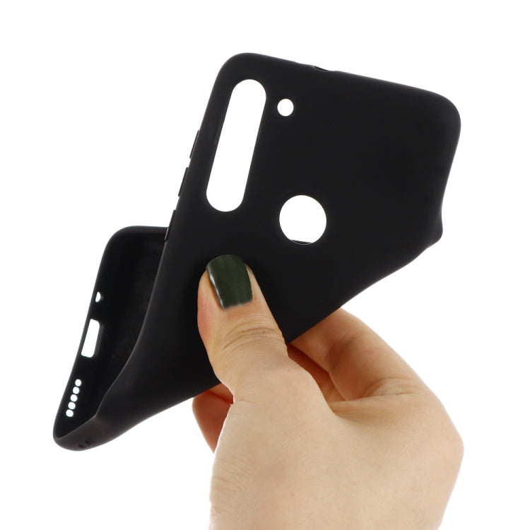 For Motorola Moto G8 Shockproof Solid Color Liquid Silicone Full Coverage Protective Case