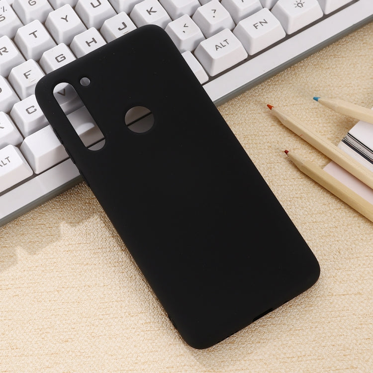 For Motorola Moto G8 Shockproof Solid Color Liquid Silicone Full Coverage Protective Case
