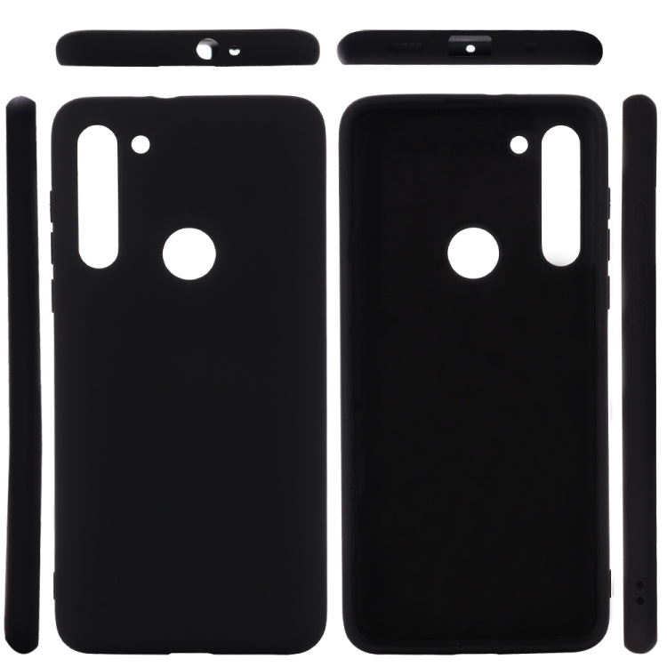 For Motorola Moto G8 Shockproof Solid Color Liquid Silicone Full Coverage Protective Case