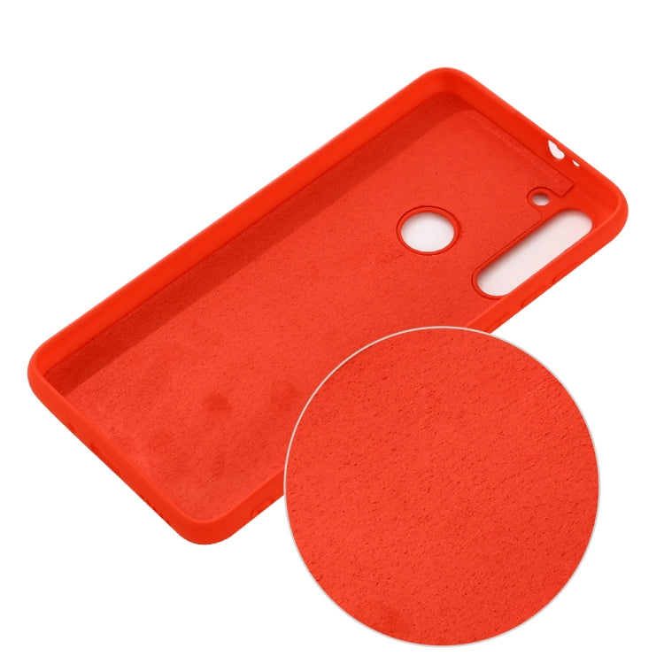 For Motorola Moto G8 Shockproof Solid Color Liquid Silicone Full Coverage Protective Case
