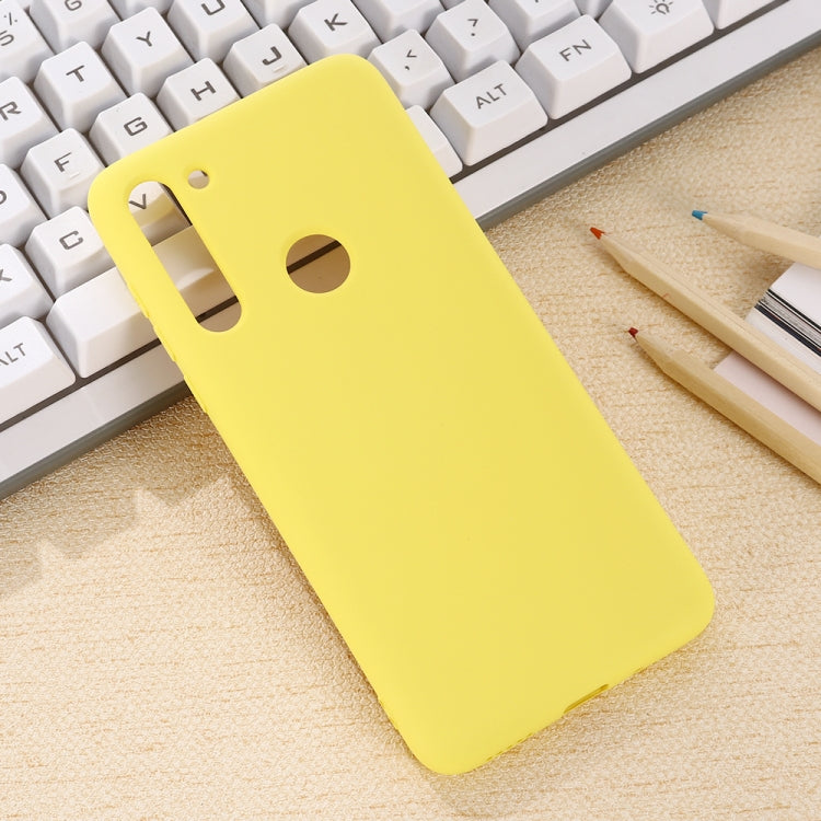For Motorola Moto G8 Shockproof Solid Color Liquid Silicone Full Coverage Protective Case