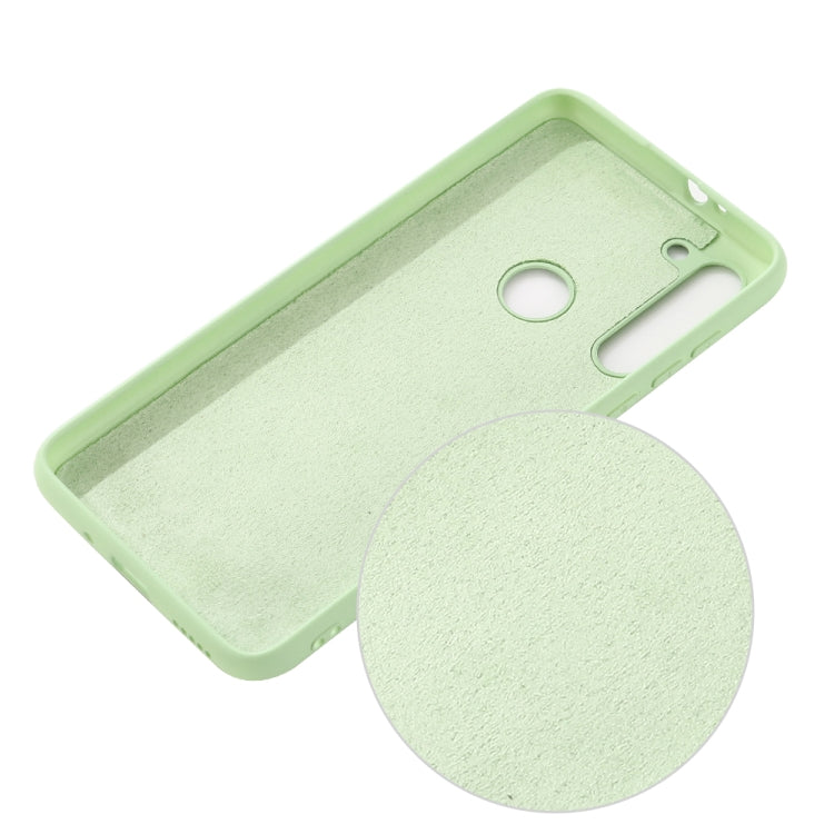 For Motorola Moto G8 Shockproof Solid Color Liquid Silicone Full Coverage Protective Case