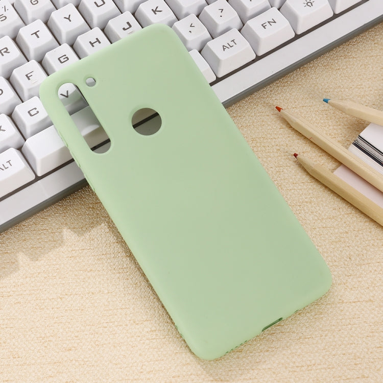For Motorola Moto G8 Shockproof Solid Color Liquid Silicone Full Coverage Protective Case