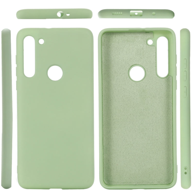 For Motorola Moto G8 Shockproof Solid Color Liquid Silicone Full Coverage Protective Case