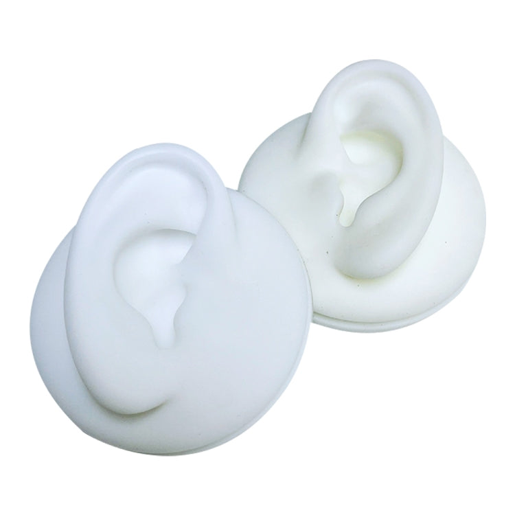 Soft Silicone Simulation Ear Model Practice Display Props, Style:Left Ear