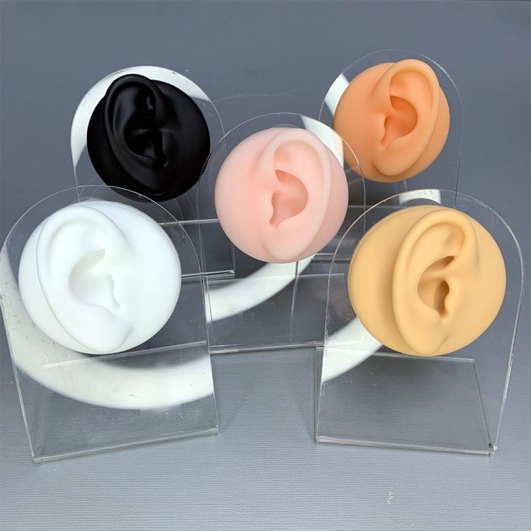 Soft Silicone Simulation Ear Model Practice Display Props, Style:Right Ear