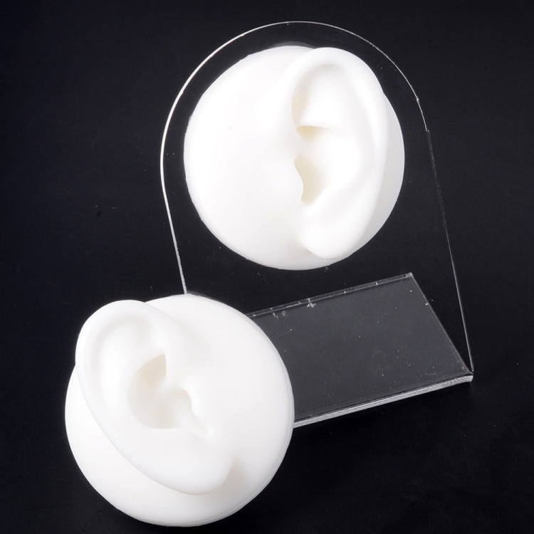 Soft Silicone Simulation Ear Model Practice Display Props, Style:Right Ear