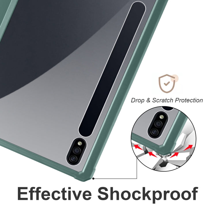 For Samsung Galaxy Tab S7 Acrylic 3-folding Smart Leather Tablet Case