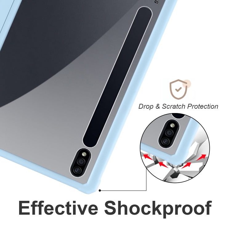 For Samsung Galaxy Tab S7 Acrylic 3-folding Smart Leather Tablet Case