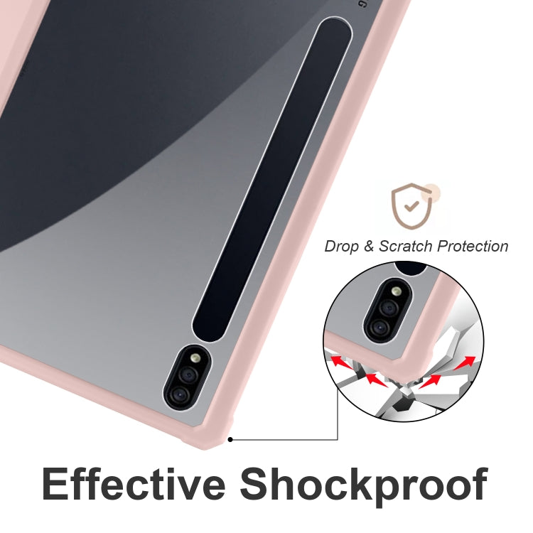 For Samsung Galaxy Tab S7 Acrylic 3-folding Smart Leather Tablet Case
