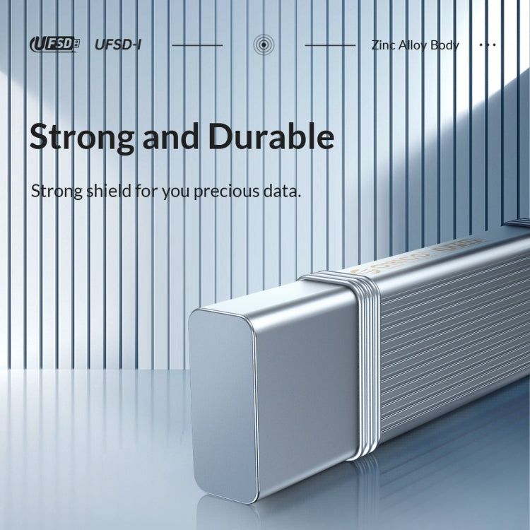 ORICO UFS Flash Drive, Read: 411MB/s, Write: 353MB/s, Memory:128GB, Port:USB-A(Silver)