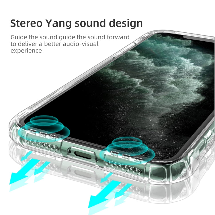 For iPhone 11 Sound Conversion Hole Transparent TPU Airbag Shockproof Case
