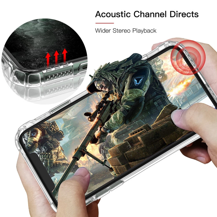For iPhone 11 Pro Sound Conversion Hole Transparent TPU Airbag Shockproof Case