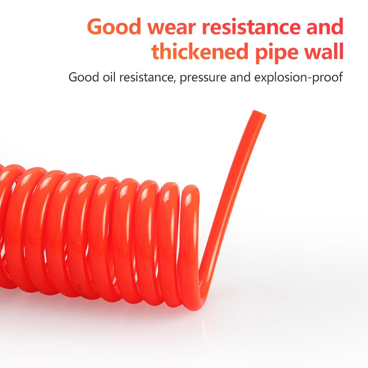 LAIZE Compressor Air Flexible PU Spring Tube without Connector, Specification:10x6.5mm, 12m