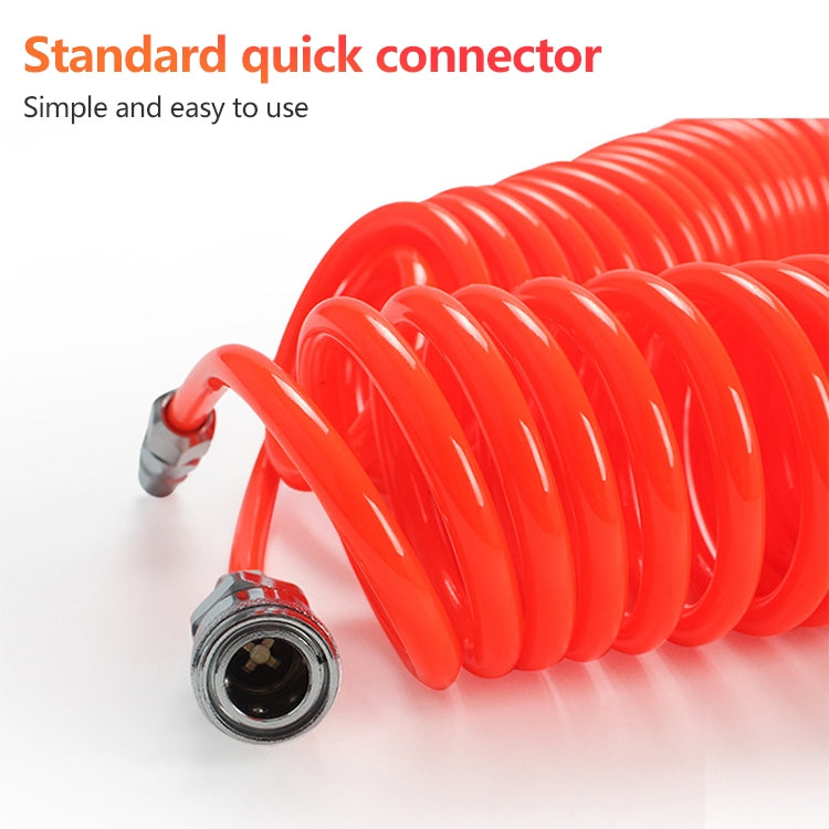 LAIZE Compressor Air Flexible PU Spring Tube with Connector, Specification:8x5mm, 6m
