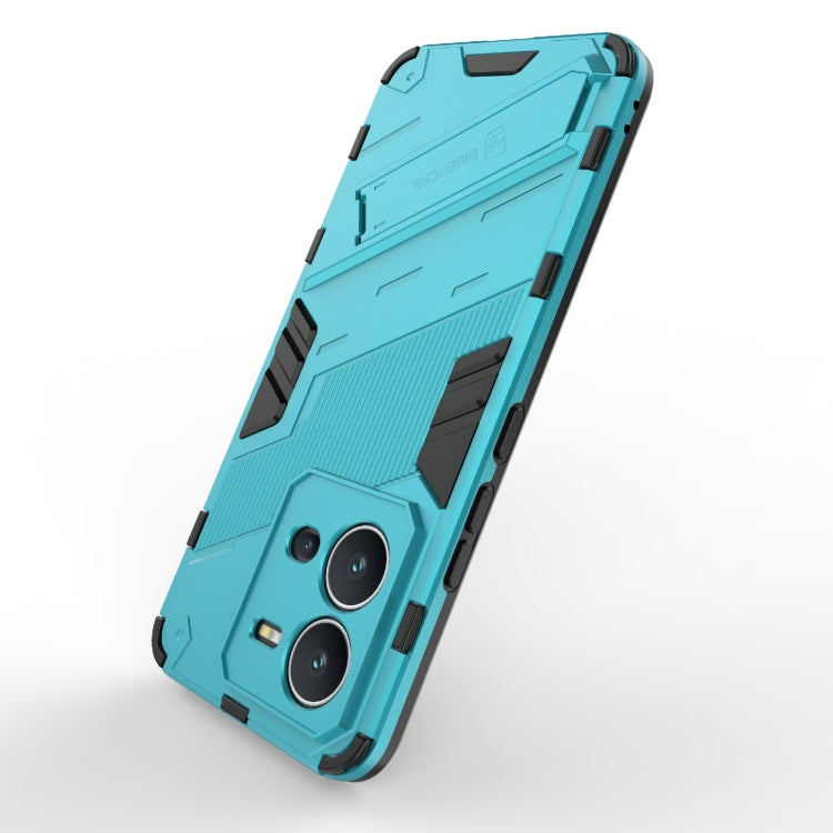 For vivo V25 5G Global PC + TPU Shockproof Phone Case with Invisible Holder