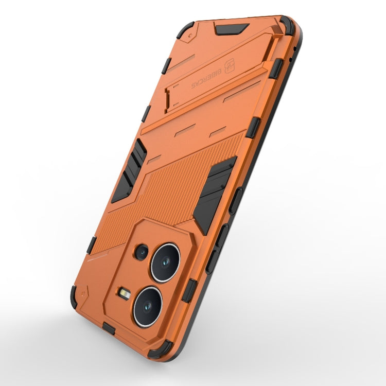 For vivo V25 5G Global PC + TPU Shockproof Phone Case with Invisible Holder