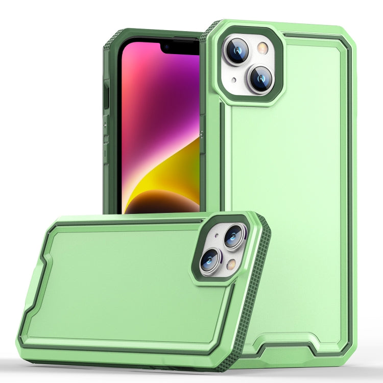 For iPhone 14 Armour Two-color TPU + PC Phone Case