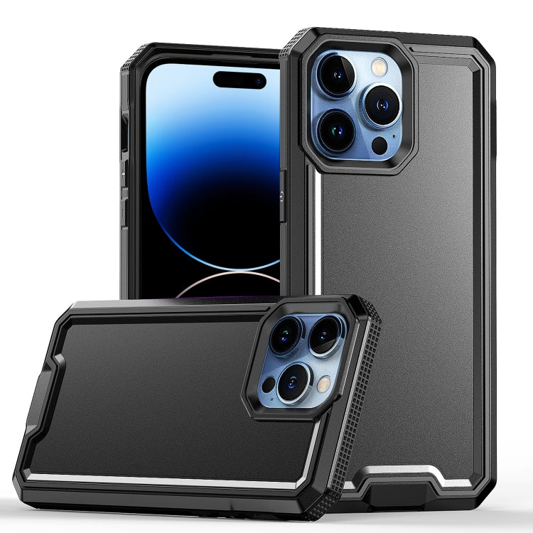 For iPhone 14 Pro Armour Two-color TPU + PC Phone Case