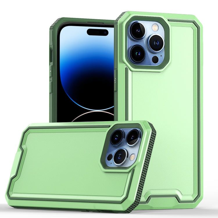 For iPhone 14 Pro Armour Two-color TPU + PC Phone Case