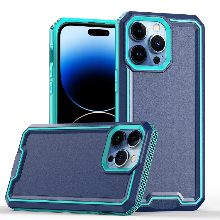 For iPhone 14 Pro Max Armour Two-color TPU + PC Phone Case