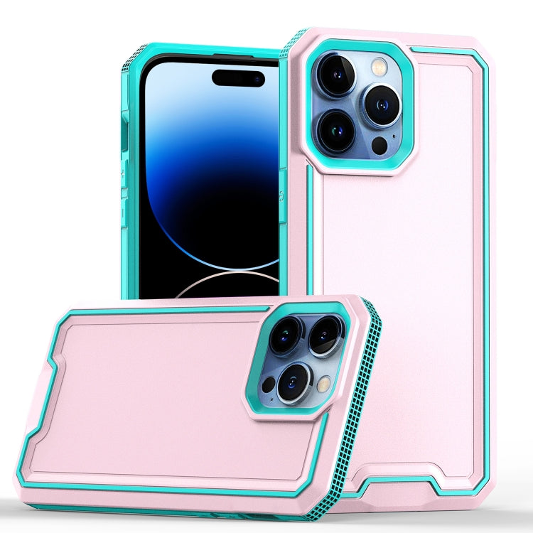 For iPhone 14 Pro Max Armour Two-color TPU + PC Phone Case