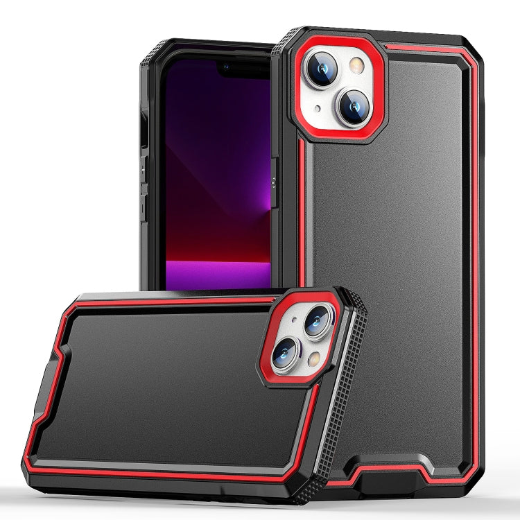 For iPhone 13 Armour Two-color TPU + PC Phone Case