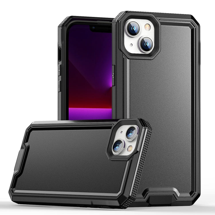 For iPhone 13 Armour Two-color TPU + PC Phone Case
