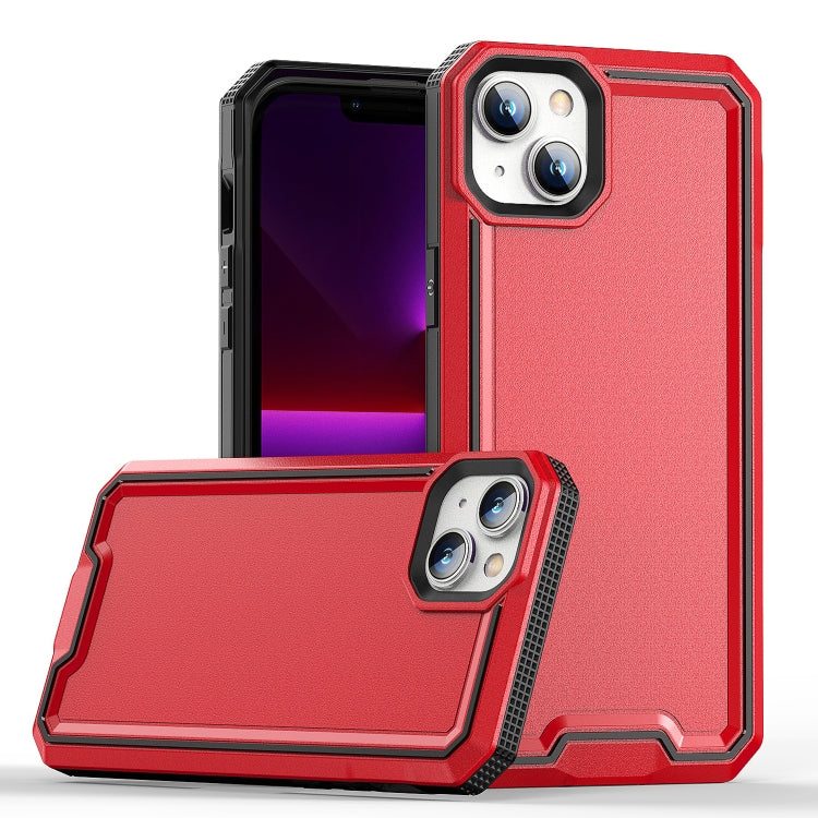 For iPhone 13 Armour Two-color TPU + PC Phone Case