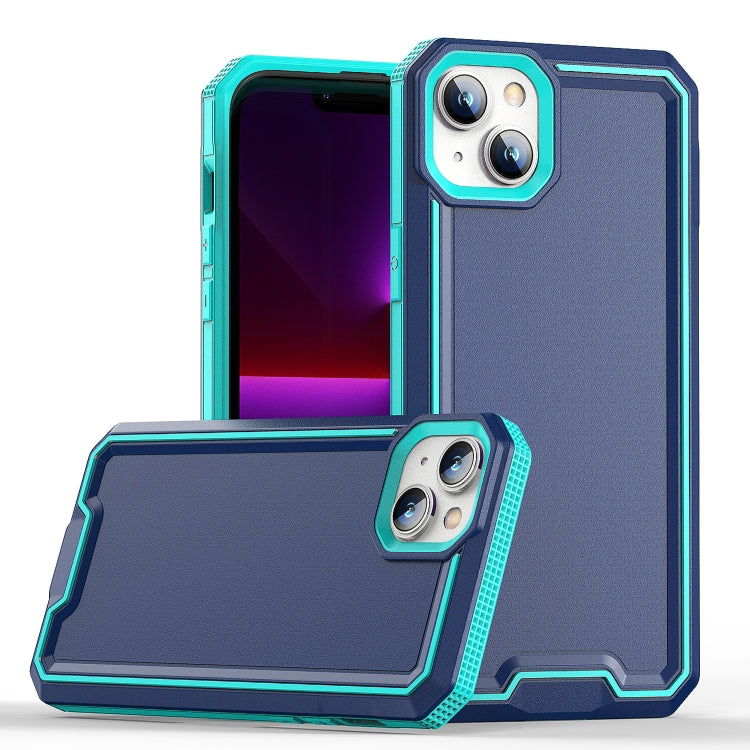 For iPhone 13 Armour Two-color TPU + PC Phone Case