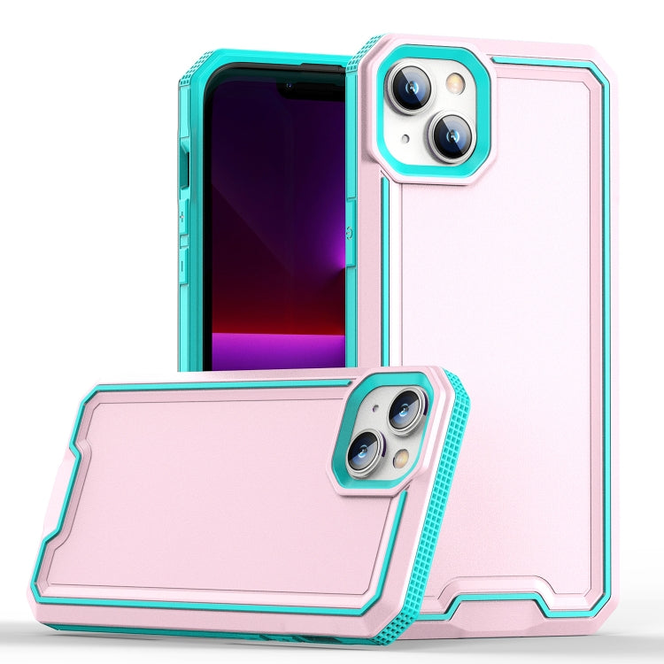 For iPhone 13 Armour Two-color TPU + PC Phone Case
