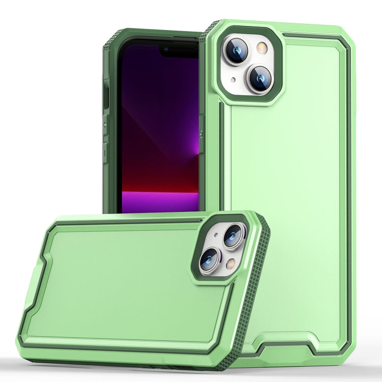 For iPhone 13 Armour Two-color TPU + PC Phone Case
